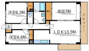 プレジール西新井の物件間取画像